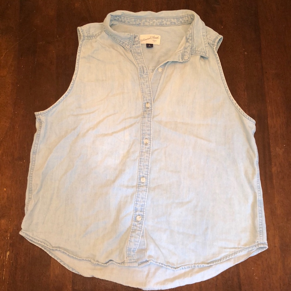 Chambray Sleeveless Top